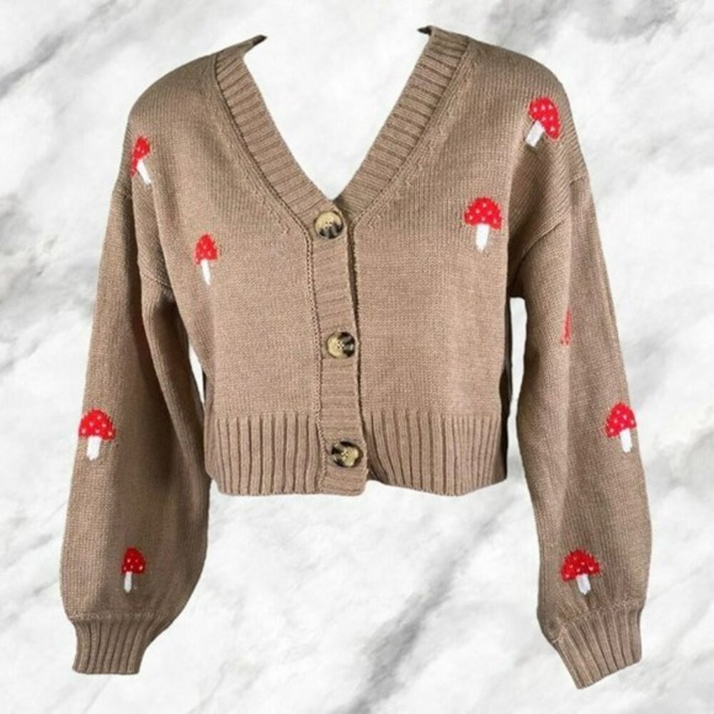 Hazel Moon Love You So Mush Cardigan - Brown
